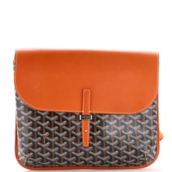 Goyard Handbags - Goyard Coursier Messenger Bag Coated Canvas and Leather